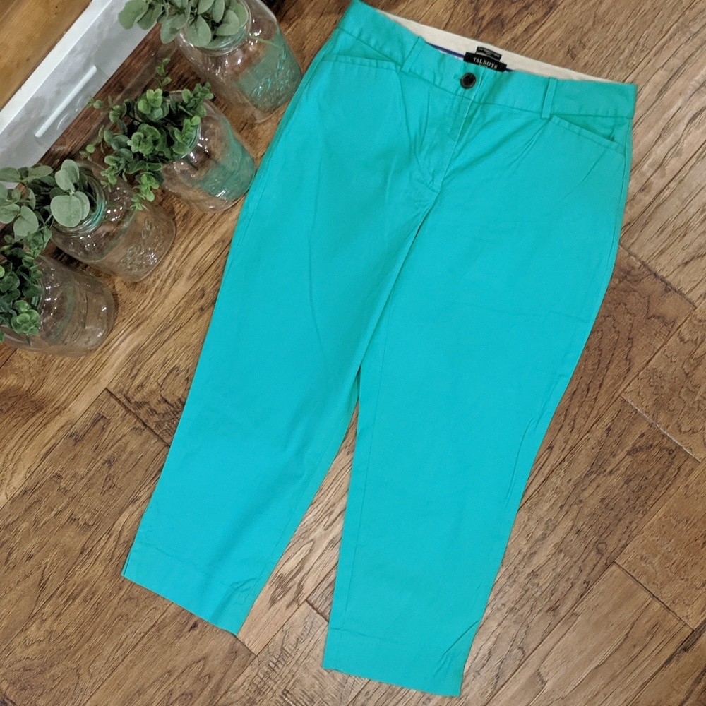 Talbots Perfect Crop Chino Pant 6P Petite Green